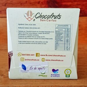 Barra de chocolate real, biodiversidad, agroforestal, social, sostenible