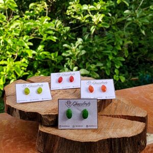 Aretes en forma de cacao